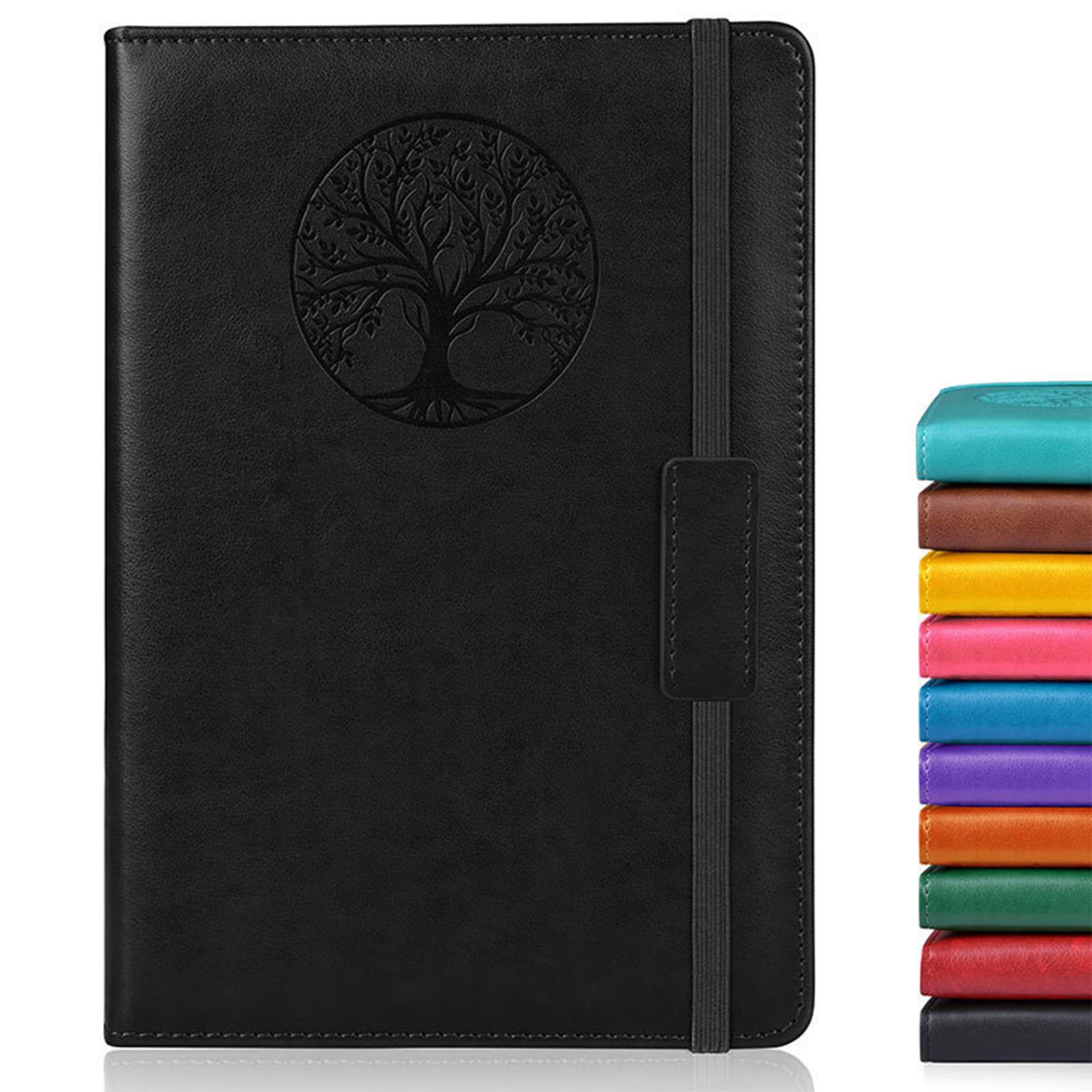 

A5 Soft Leather Vintage Notebook, Suitable For Work, Study And Travel. Leather-bound Writing Notebook, Schedule Planning Notebook one size чёрный