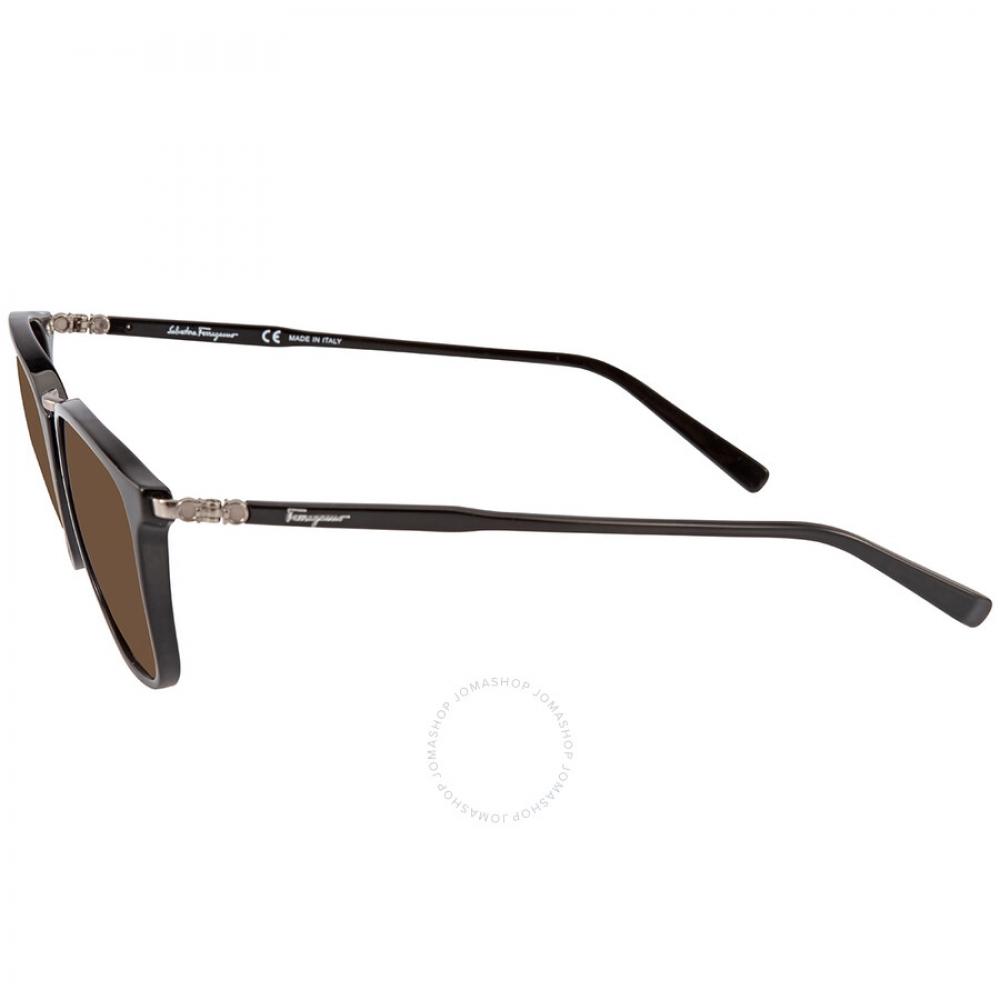Salvatore Ferragamo Braune Eckige Herren Sonnenbrille Sf910S 001 54