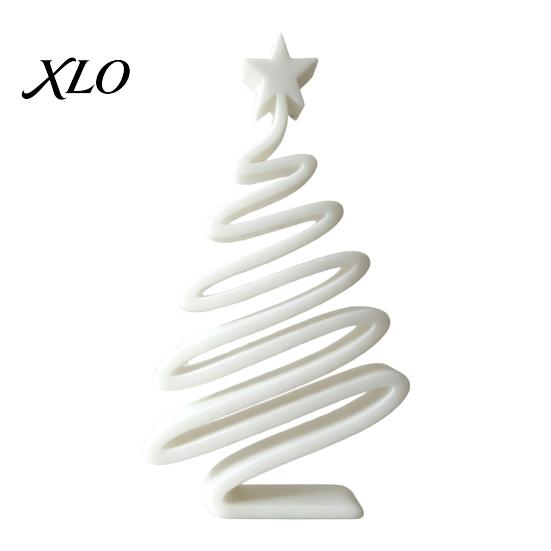 Office Desk Ornaments 3D Printed Minimalist Christmas Tree Desktop Ornament, Modern Holiday Table Indoor Outdoor Festive Display Sign for Living Room