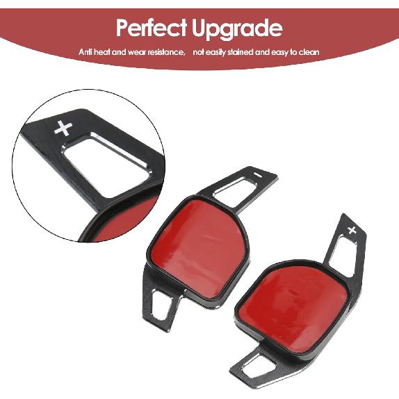 1 Pair Steering Wheel Shift Paddles, Brushed Cutting Aluminum Alloy Paddle Shifter Extension, for 8V S4 S5 B8.5 S6 S7 C7 2013 2016 (Black)