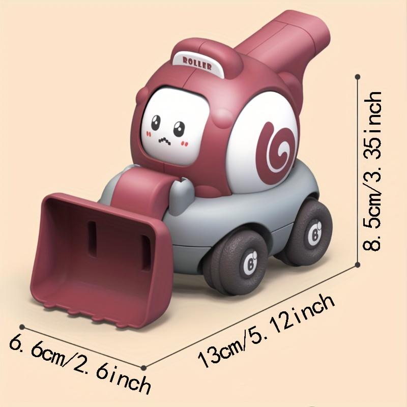 Interactive Cartoon Inertia Car Toy, Durable Plastic Construction, with Face Changing Whistle Function, for Birthday, Halloween,Christmas,Thanksgiving