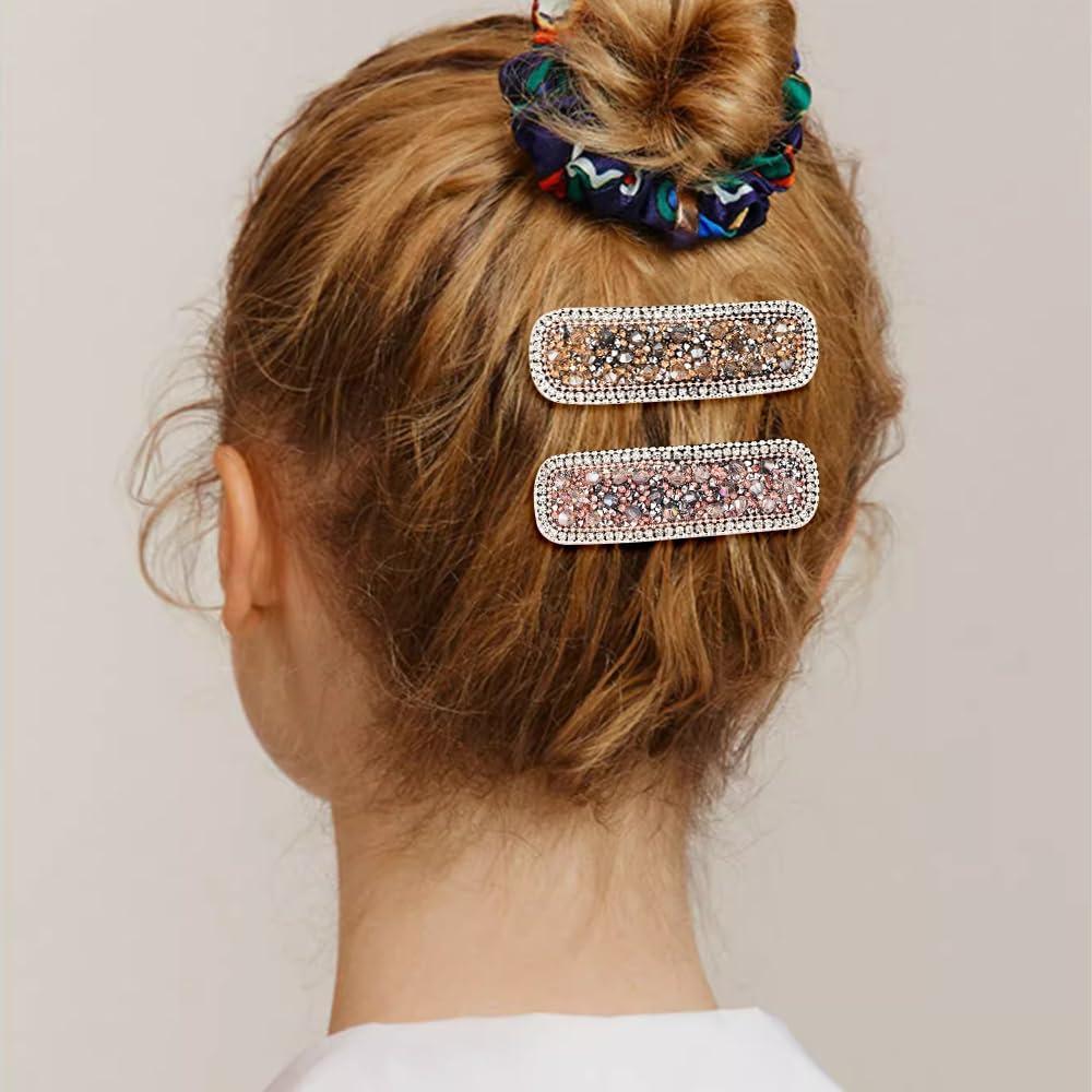 Seamless Hairpin Back of The Head Side Clip Rhinestone Hairpin Fashionable Temperament Side Hairpin