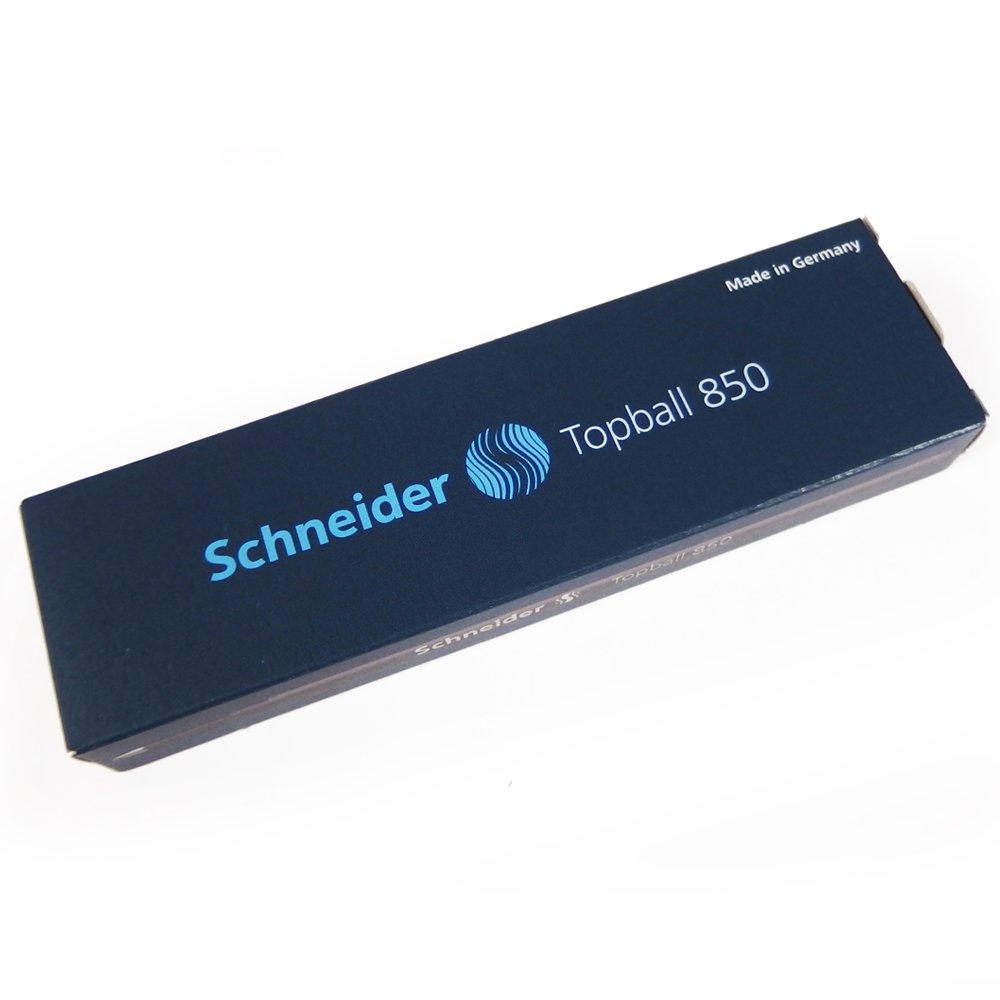 Schneider Rollerballmine Topball 850 Schwarz 1 Satz mit 10 Spitze 0,5 mm Tintenbox, TPB8501-10