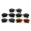 New Vintage Polygon Sunglasses for Men Women Retro Metal Frame Sun Glasses With Gold Wing Decor UV400 Protection Driving Eyewear