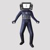 Skibidi Super Toilet Tv Man Kids Cosplay Costume Halloween Bodysuit Party