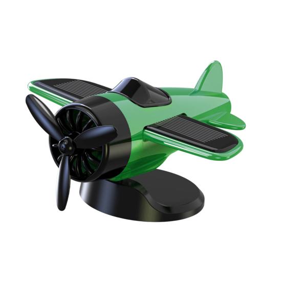 Decorazione Auto Aeroplano ad Energia Solare Ornamento Dinamico da Cruscotto con Movimento Planante Elica Silenziosa Rotante Piccola Aeroplano Accessori Drift