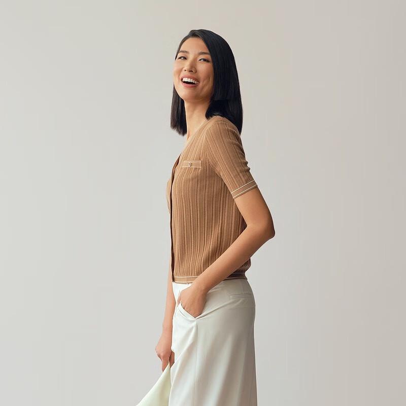 Haier Mans Women's Simple V-Neck Long Sleeve Wool Blend Cardigan