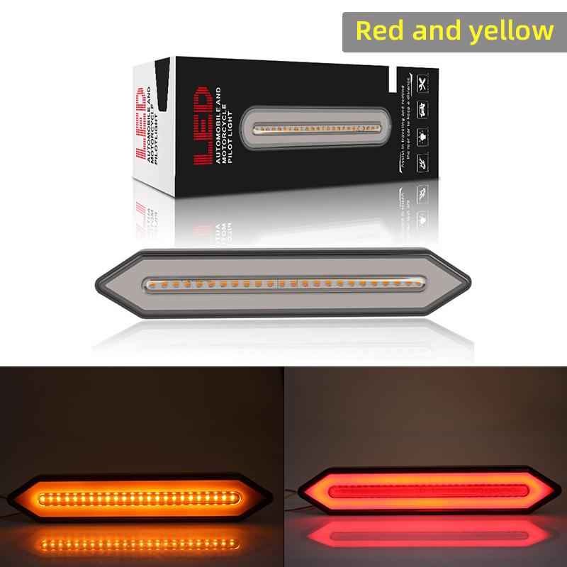 Heavy Truck Trailer Retrofitted with LED Light Guide Dual Color Brake Water Steering Tail Light
