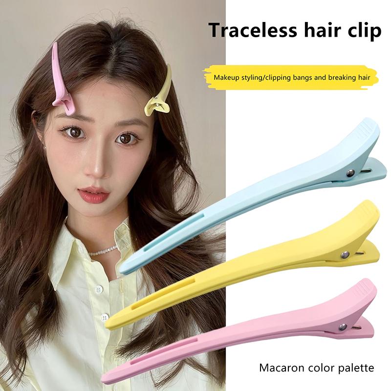 6Pcs Barbershop Accessories Long-Mouthed Duckbill Clip Hair Stylist For Hairdressing Barber Shop Styling Tool Care Beauty Health