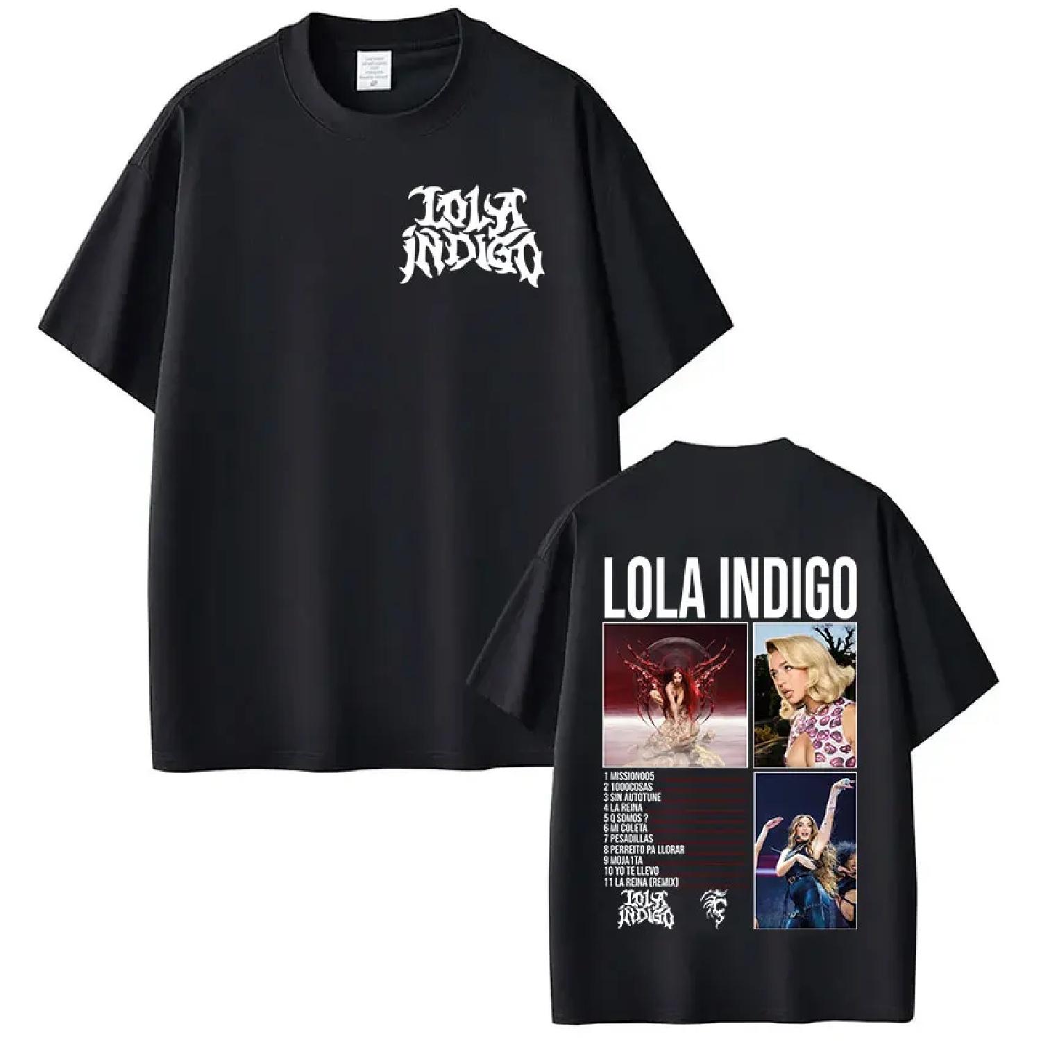 

Lola Indigo NAVE DRAGON LA REINA 2025 T Shirt Men s Women Hip Hop Fashion Short Sleeve T-shirts Cotton Casual Oversized T-shirt S