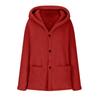 Ladies Casual Fashion  And Winter New Cardigan Coat Plush Fashion Solid Color Coat