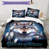 3PC Custom Name Wolf Dreamcatcher Spirit Bedding Set Duvet Cover Closure Includes 1 Duvet Cover & 2 Pillowcases for Bedroom