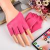 Black Pu Leather Half Finger Gloves Gothic Punk Rock Lolita Harajuku Stage Performance Cosplay Party Fingerless Women Gloves