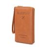 Multifunctional RFID Passport Holder & Travel Wallet with Ticket Storage and Zipper