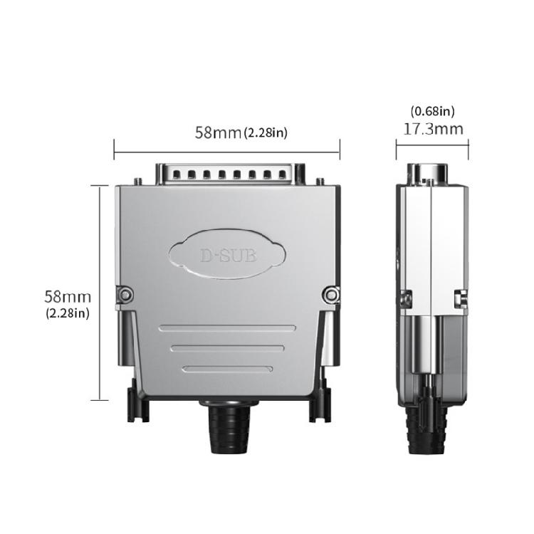DB25 25Pin AntiCorrosion Terminals Plugs Quick Connect Design Copper Gold Plateds Contacts For Reliable Signal Transfer