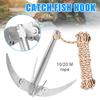 Fishing Folding Boats Anchor Outdoors Grappling Hook Lake Grass Weed Cutter Survival Tool for Small Boat Canoes Fishing Supplies
