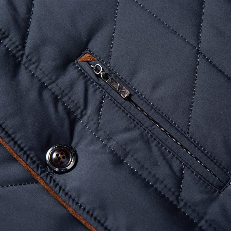 2025 Winter Men's Thickened Cotton Jacket with Stand-up Collar