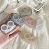 Ins Minimalist Transparent Contact Lens Box Women Travel Colored Contacts Companion Box Contact Lenses Case with Tweezers