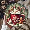 Metal Gingerbread House Wall Art Christmas Decor Sign Aluminum Home Cafe Decor