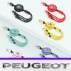 Car 3 In 1 USB Cable Type C Micro USB Fast Charging Cable Valve Cap For VW Golf Amarok T5 Phaeton Teramont ID3 Tiguan T-Cross P
