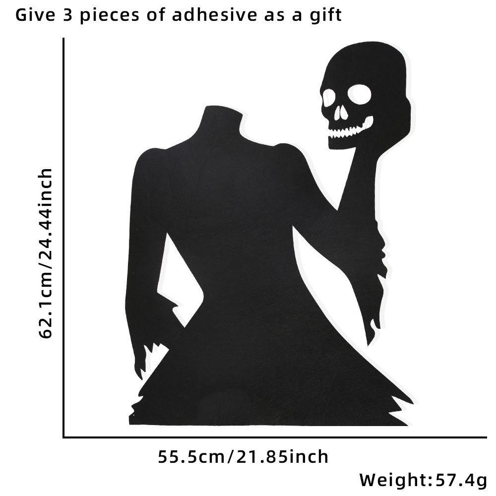 Halloween Door & Wall Stickers: Skeleton, Pumpkin, Ghost Designs