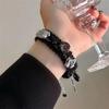 Bear Snuggly Bracelet For Women Elegant Plush Yarn And Wood Handmade Gift Christmas