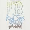 MLB Boston Red Sox Zipper Gradient Graffiti Hoodie Unisex hoodies Cream 3ATRB0361-43CRS