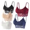 Women's Backless Lace Floral Bralette Crop Top With Padded Comfort**