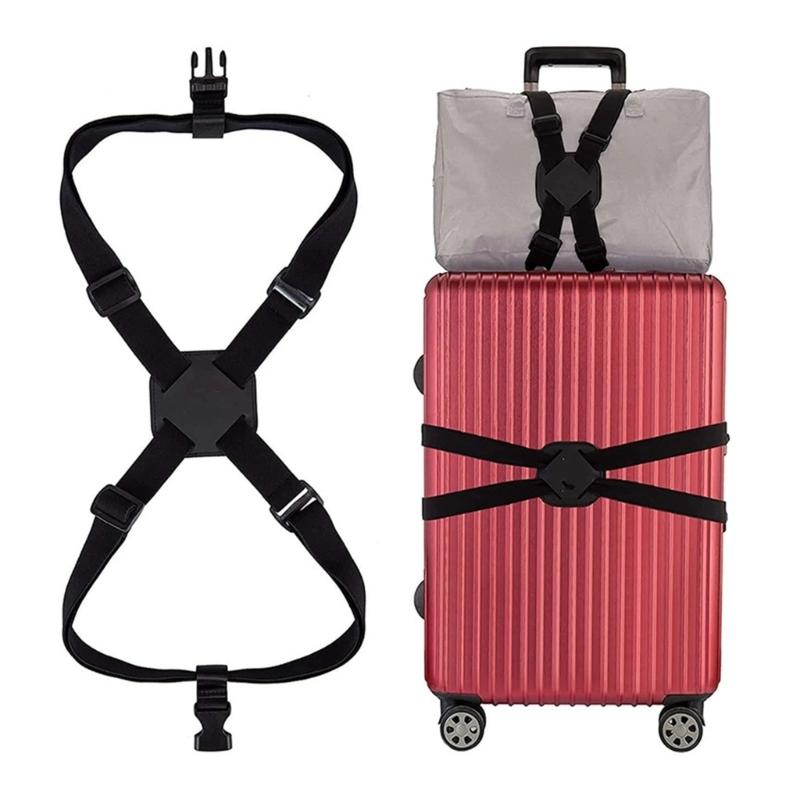 Multi Color Polyester Suitcase Fasteners Adjustable Buckles Tie Down Strap For Luggage Organization During Travel
