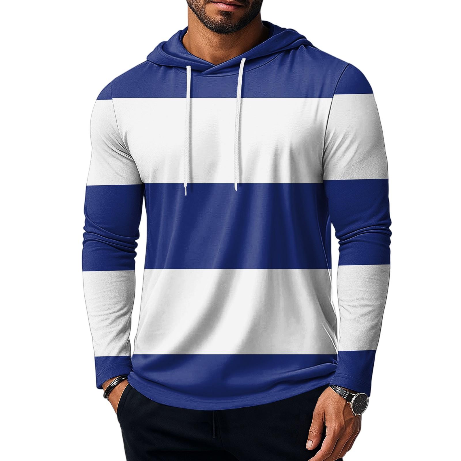 

Мужская толстовка с коротким рукавом, хлопковая толстовка с капюшоном, легкая толстовка, худи, пуловер L синий