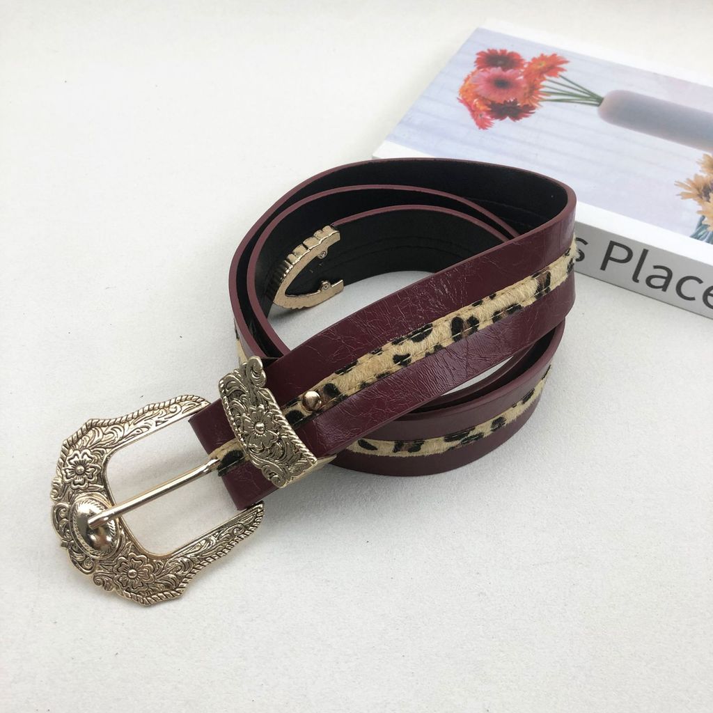 Brand Womens Pu Leather Belt With Gold Buckle For Casual Fashion And Retro Style
