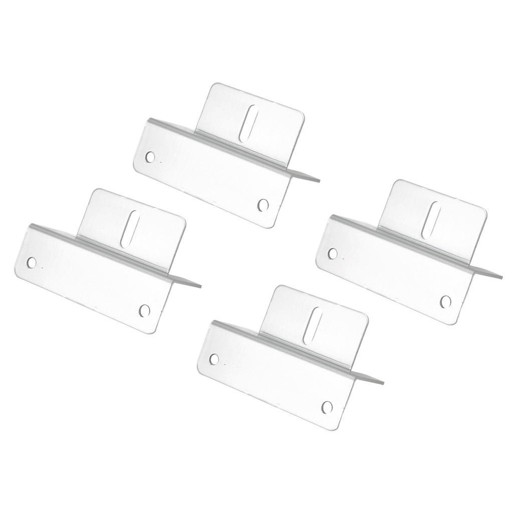 4Pcs Solar Panel Mounting Z Bracket Kit Off Gird Roof Installation Set for RV Yacht Flat Roof