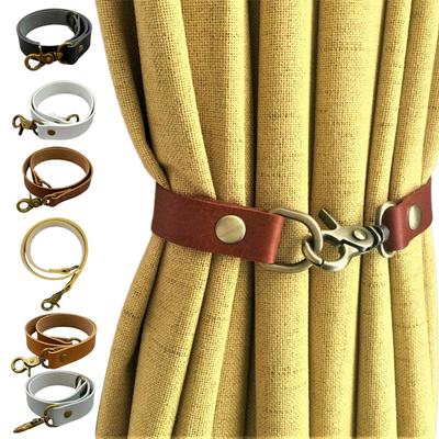 Abrazaderas de Cortina de Cuero Hebilla de Cortina de Cuero Abrazaderas de Cortina Creativas Clásico Europeo Retro Cortina sin Clavos