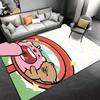 "Cartoon Pink Hippo and Brown Bear Pattern Kids Room Carpet Decor" Suitable for Use As an Anti-slip for Living Room Bedroom Sofas