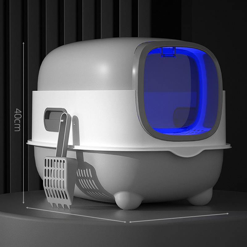 

Большой закрытый кошачий туалет с УФ-стерилизацией и автоматическим дезодорированием Large Litter Box