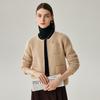 Zhaojun Women's 100% Cashmere Round Neck Cardigan Sweater