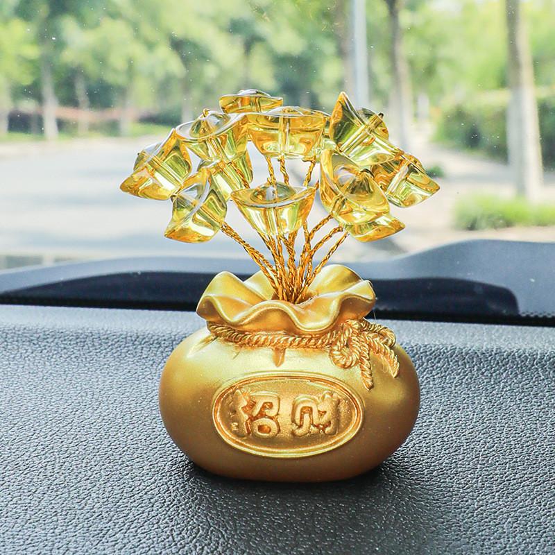 

Traditional Resin Car Ornament With Blessing Functions For Vehicles And Gifts Gold D