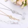Personalized Sunflower Name Pendant Necklace for Women, Custom Gold Tone Minimalist Jewelry