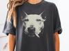 T-shirt Smoking Bull Terrier Comfort Colors: Maglietta Mamma Bull Terrier, Maglietta Regalo Papà Bull Terrier - Cane Sigaretta, Maglietta Divertente Cane