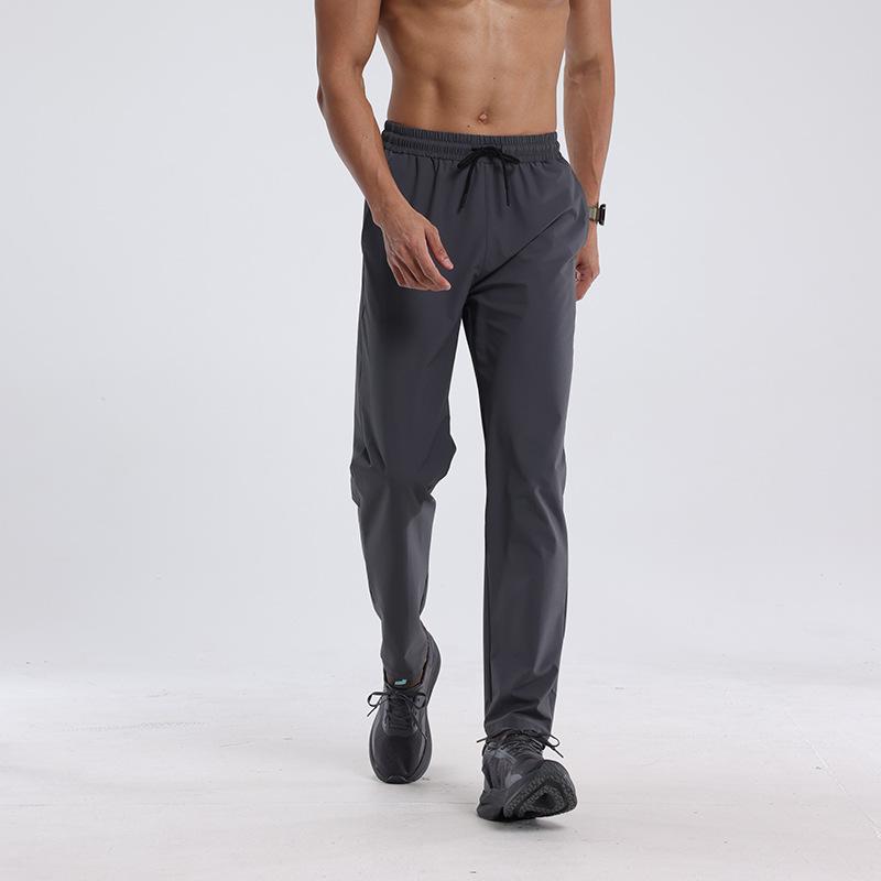 Spot Quick-Dry Breathable Nylon Men's Wrinkle-Resistant Ice Silk Fitness Running Capri Pants