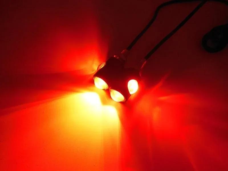 

Super Bright LED Number Plate Light 2 Pieces Dual LED Motorcycle SignalLicense Plate Lamp Car Bolt Tail Rear Fire Brake Fog Bulb червоний