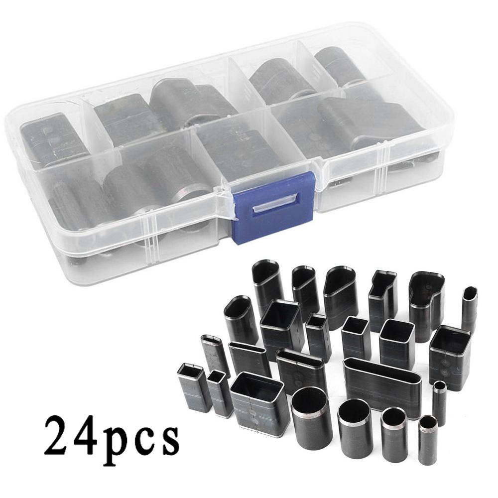 

24x Shape Style Hole Hollow Cutter Punch Set For Handmade Leather Craft DIY Tool Square Hole Elliptical Hole Accessories A