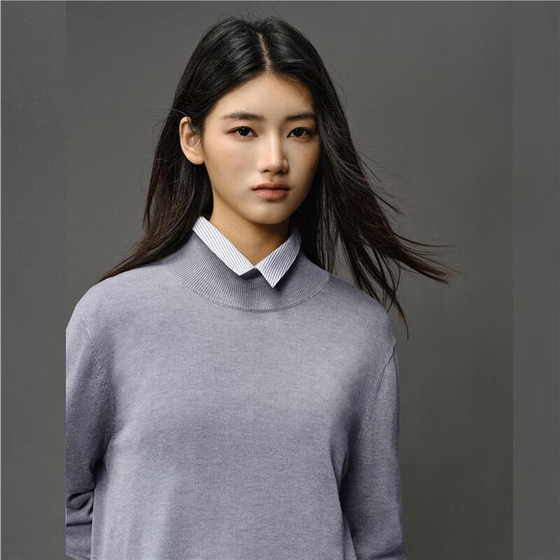 GIORDANO CONCEPTS Unisex Wool Blend Embroidered Mock Neck Sweater