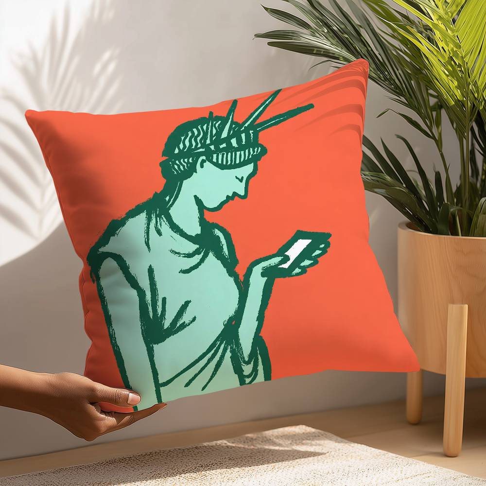 Aesthetic Art J-Jean-Jullien Pillow Case Plush Fabric Soft  Pillowcase Double Sided Print Cushion Cover Household Gifts