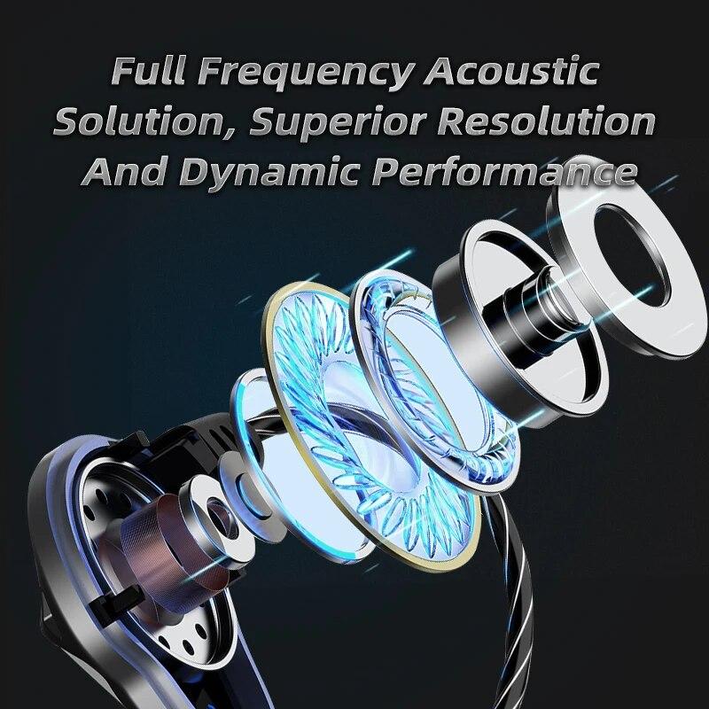 QKZ AK7 Copper Driver HiFi Wired Earphones Sport Headphone Bass Stereo Super Clear Gaming Headset Music In Ear Earbuds With Mic