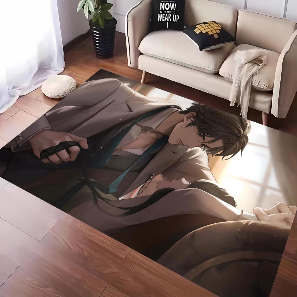 1pc Carpet Game Anime Characters Print for Home Living Room Bedroom Decor Non-slip Rug Floor Mat Comfortable Carpet for Fan Gift
