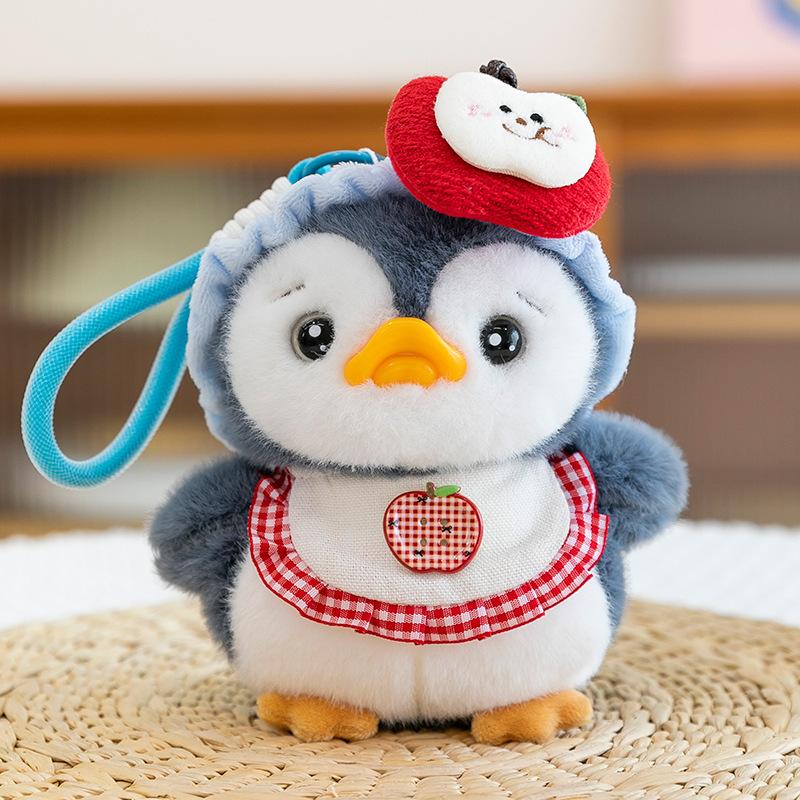 

Cute bee penguin small pendant doll plush toy schoolbag pendant keychain aquarium gift 15Cm