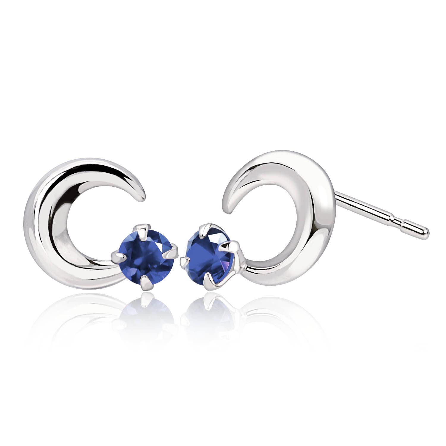 

Moon September [Lala Christie] Women s Earrings, Birthstone, Sapphire, Platinum, pt900, le102-0001-pt-09