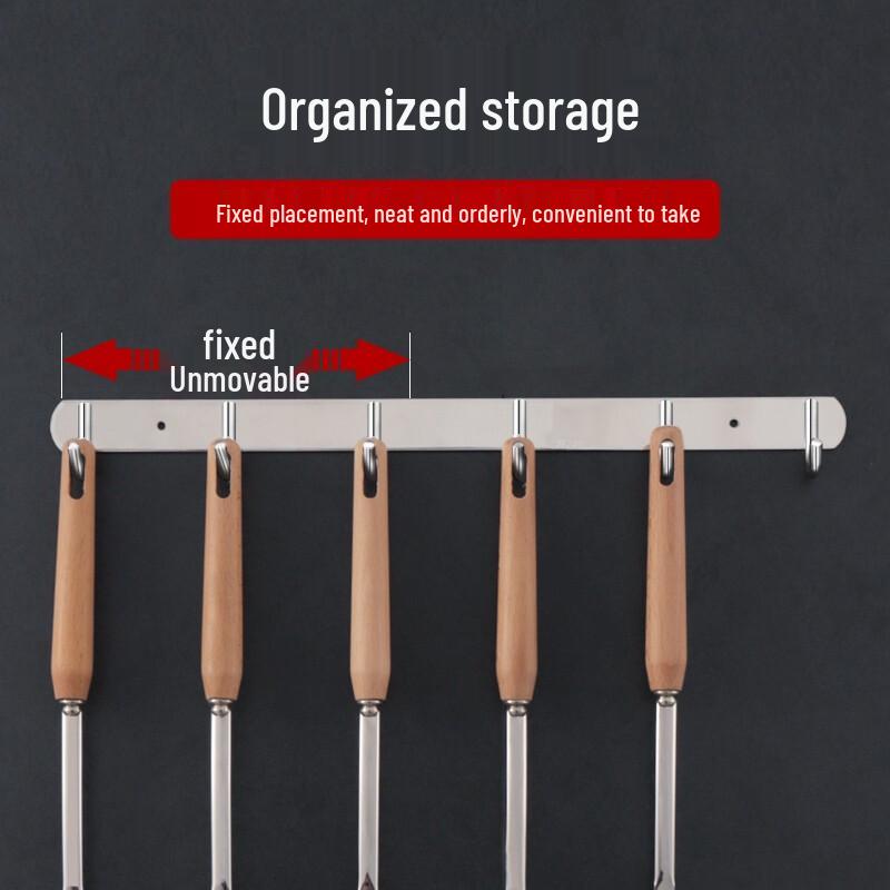Honggong 304 Stainless Steel 6-Hook Wall Rack