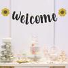 Welcome Banner, Black Glitter Hanging Sign Party Decorations, Induction Party | Home | School New Terms Beg Sign Bunting 6.3 Feet